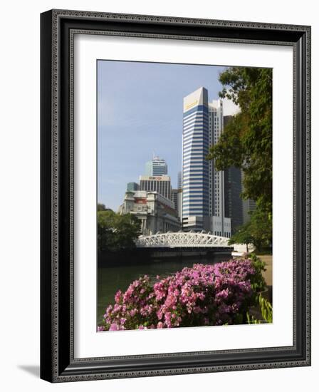 The Financial District from the Singapore River, Singapore, Southeast Asia, Asia-Amanda Hall-Framed Photographic Print