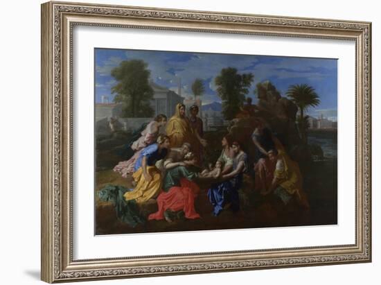 The Finding of Moses, 1651-Nicolas Poussin-Framed Giclee Print