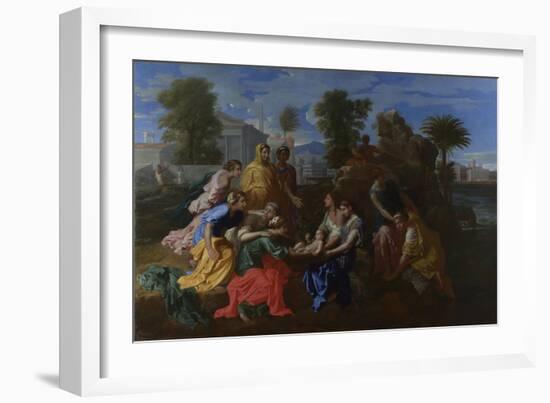 The Finding of Moses, 1651-Nicolas Poussin-Framed Giclee Print