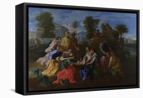 The Finding of Moses, 1651-Nicolas Poussin-Framed Premier Image Canvas