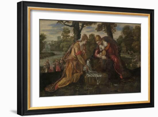 The Finding of Moses, c.1555-75-Jacopo Robusti Tintoretto-Framed Giclee Print