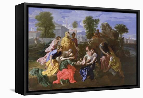 The Finding of Moses (Oil on Canvas)-Nicolas Poussin-Framed Premier Image Canvas