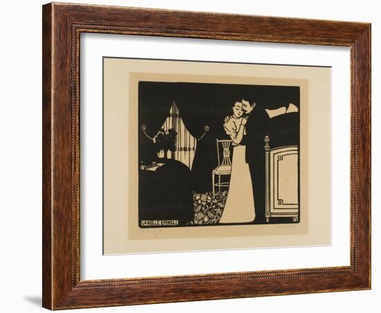 The Fine Pin, Plate Three from Intimacies, 1898-Felix Edouard Vallotton-Framed Giclee Print