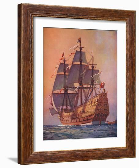 The Finest Man-of-War of Her Time, the Sovereign of the Seas-Unknown-Framed Giclee Print