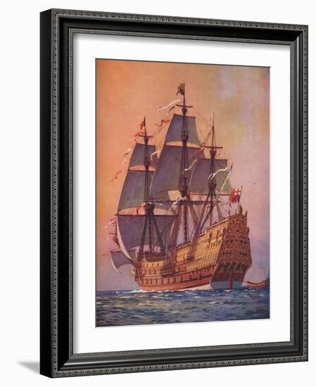 The Finest Man-of-War of Her Time, the Sovereign of the Seas-Unknown-Framed Giclee Print