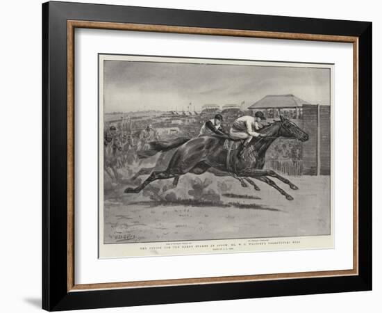 The Finish for the Derby Stakes at Epsom, Mr W C Whitney's Volodyovski Wins-Godfrey Douglas Giles-Framed Giclee Print