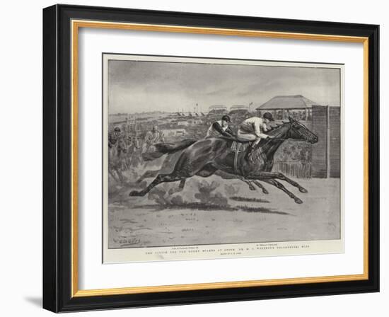 The Finish for the Derby Stakes at Epsom, Mr W C Whitney's Volodyovski Wins-Godfrey Douglas Giles-Framed Giclee Print