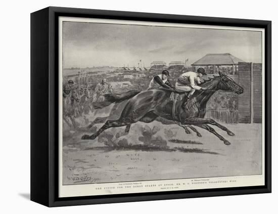 The Finish for the Derby Stakes at Epsom, Mr W C Whitney's Volodyovski Wins-Godfrey Douglas Giles-Framed Premier Image Canvas