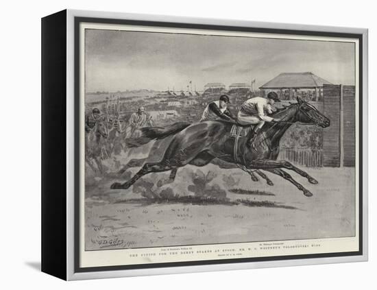 The Finish for the Derby Stakes at Epsom, Mr W C Whitney's Volodyovski Wins-Godfrey Douglas Giles-Framed Premier Image Canvas