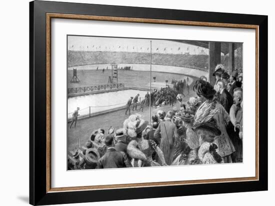 The Finish of the Marathon, Olympic Games, London, 1908-Samuel Begg-Framed Giclee Print