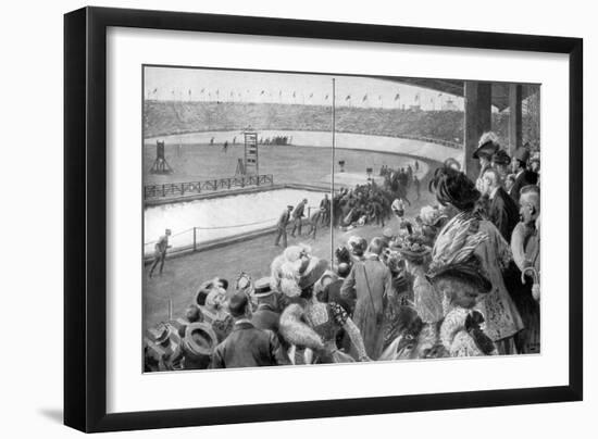 The Finish of the Marathon, Olympic Games, London, 1908-Samuel Begg-Framed Giclee Print