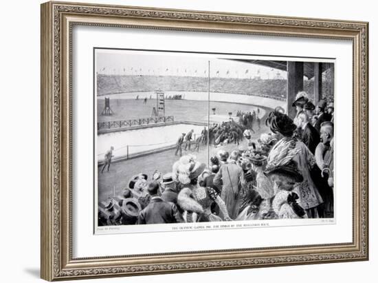 The Finish of the Marathon Race, the Olympic Games, 1908-Samuel Begg-Framed Giclee Print