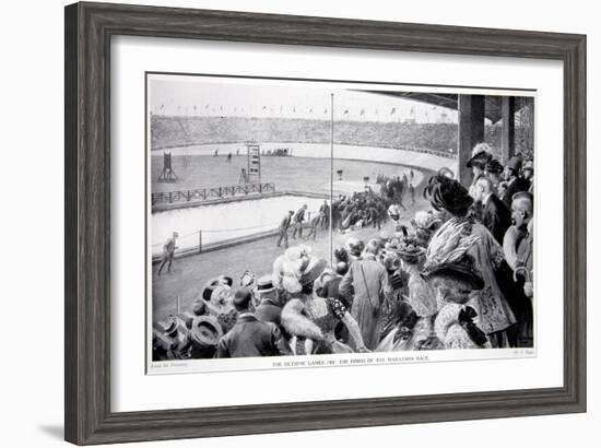 The Finish of the Marathon Race, the Olympic Games, 1908-Samuel Begg-Framed Giclee Print