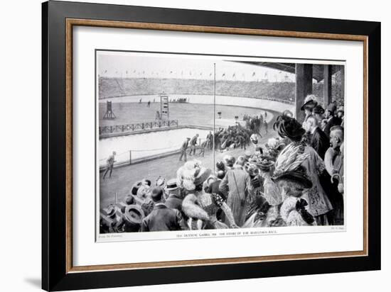 The Finish of the Marathon Race, the Olympic Games, 1908-Samuel Begg-Framed Giclee Print