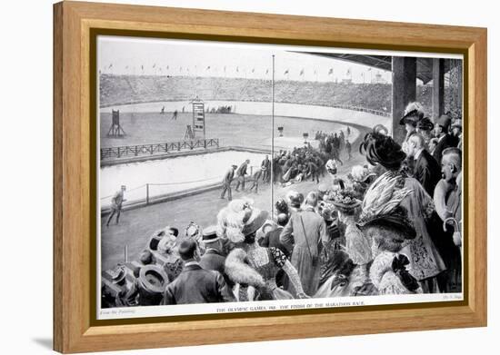 The Finish of the Marathon Race, the Olympic Games, 1908-Samuel Begg-Framed Premier Image Canvas