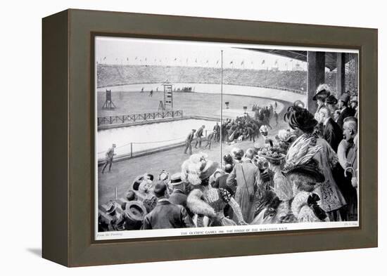 The Finish of the Marathon Race, the Olympic Games, 1908-Samuel Begg-Framed Premier Image Canvas