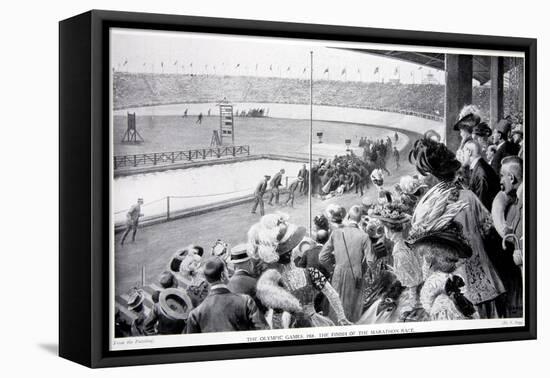 The Finish of the Marathon Race, the Olympic Games, 1908-Samuel Begg-Framed Premier Image Canvas