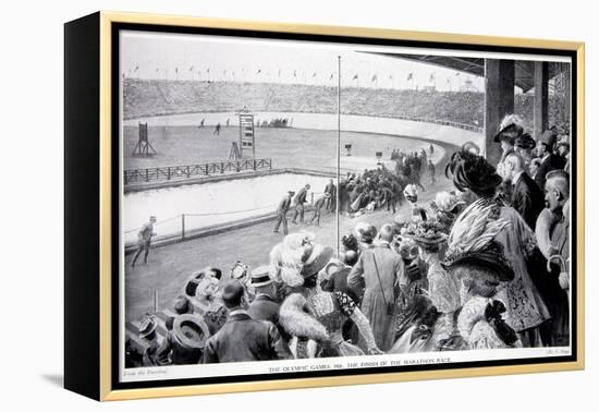 The Finish of the Marathon Race, the Olympic Games, 1908-Samuel Begg-Framed Premier Image Canvas