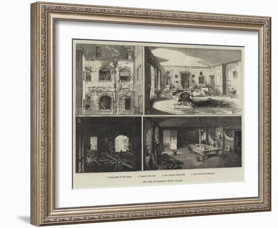 The Fire at Hampton Court Palace-Alfred Courbould-Framed Giclee Print