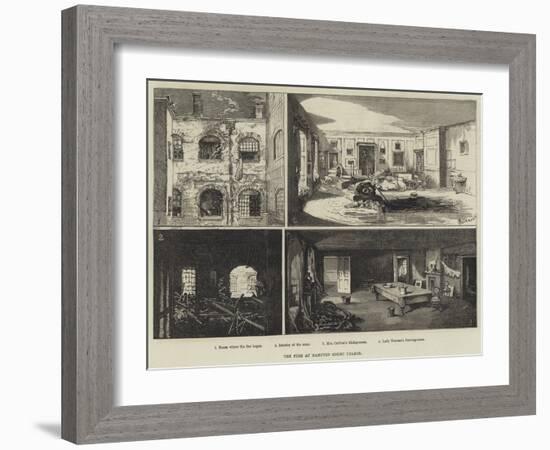 The Fire at Hampton Court Palace-Alfred Courbould-Framed Giclee Print