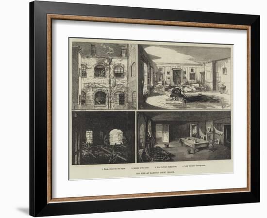 The Fire at Hampton Court Palace-Alfred Courbould-Framed Giclee Print