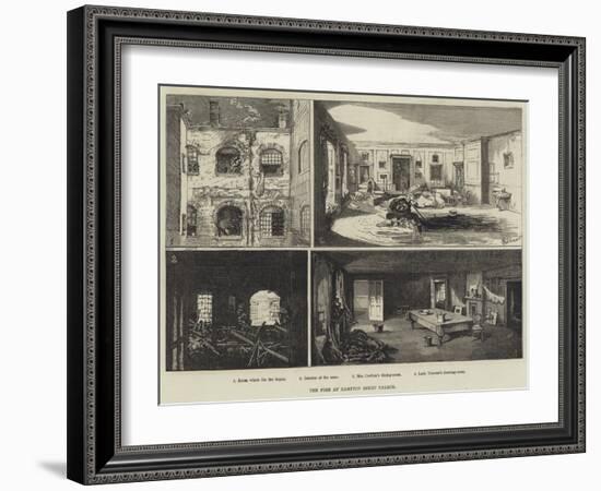 The Fire at Hampton Court Palace-Alfred Courbould-Framed Giclee Print