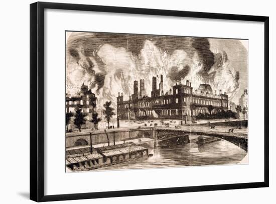 The Fire at Paris City Hall, May 24, 1871, During Commune, France-null-Framed Giclee Print