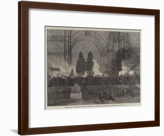 The Fire at the Crystal Palace on Sunday Last, the Ruins as Seen from the Terrace-null-Framed Giclee Print