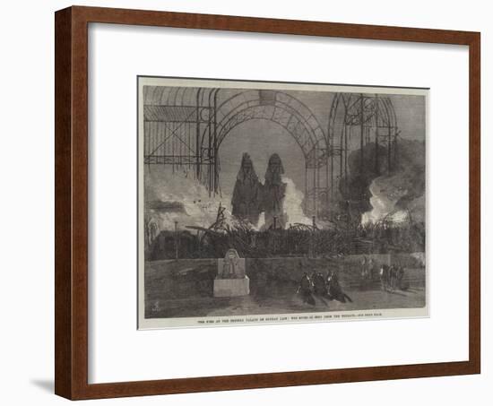 The Fire at the Crystal Palace on Sunday Last, the Ruins as Seen from the Terrace-null-Framed Giclee Print