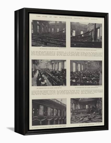 The Fire at the Manchester General Post Office-null-Framed Premier Image Canvas