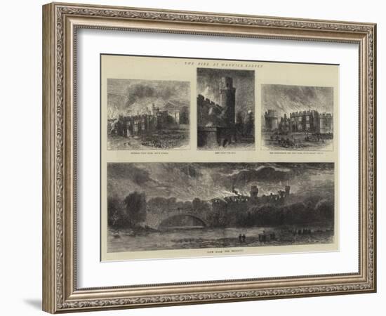 The Fire at Warwick Castle-null-Framed Giclee Print