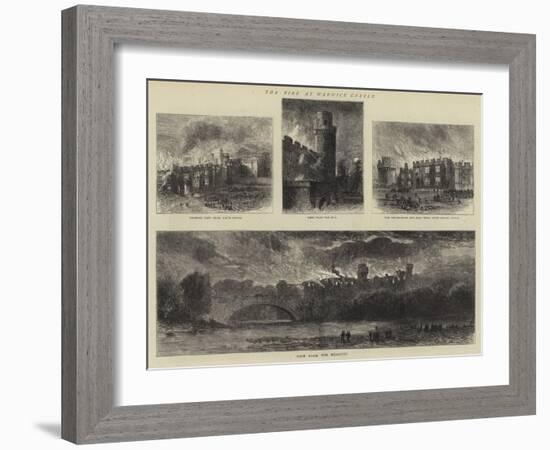 The Fire at Warwick Castle-null-Framed Giclee Print