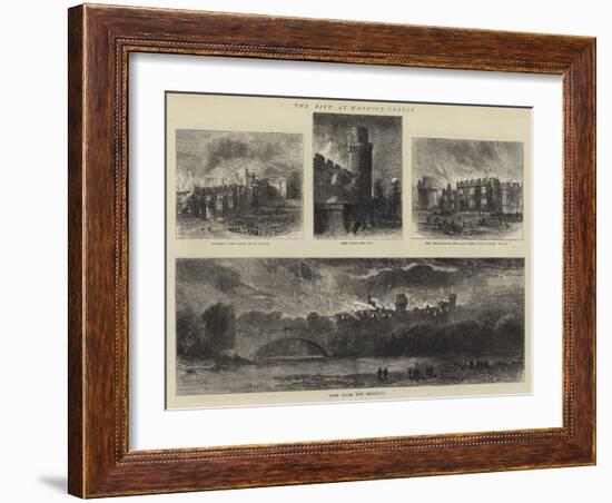 The Fire at Warwick Castle-null-Framed Giclee Print