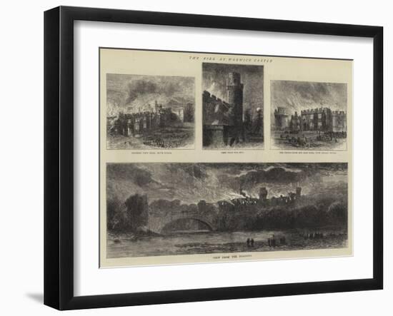 The Fire at Warwick Castle-null-Framed Giclee Print