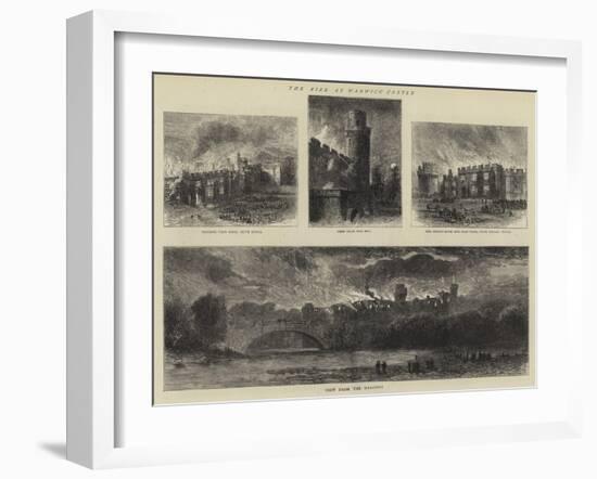 The Fire at Warwick Castle-null-Framed Giclee Print