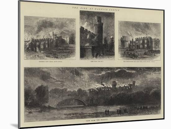 The Fire at Warwick Castle-null-Mounted Giclee Print