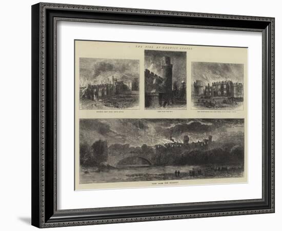 The Fire at Warwick Castle-null-Framed Giclee Print