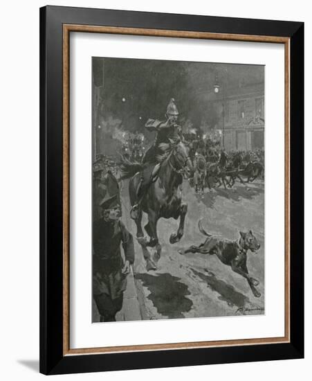 The Fire Brigade-Frederic De Haenen-Framed Giclee Print