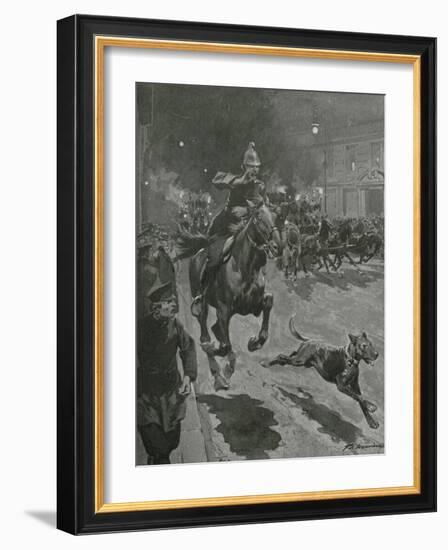 The Fire Brigade-Frederic De Haenen-Framed Giclee Print