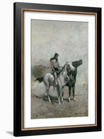 The Fire-Eater Slung His Victim across His Pony, C.1900-Frederic Remington-Framed Giclee Print