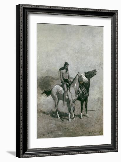 The Fire-Eater Slung His Victim across His Pony, C.1900-Frederic Remington-Framed Giclee Print