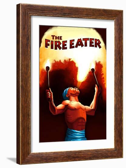 The Fire Eater-Lantern Press-Framed Art Print