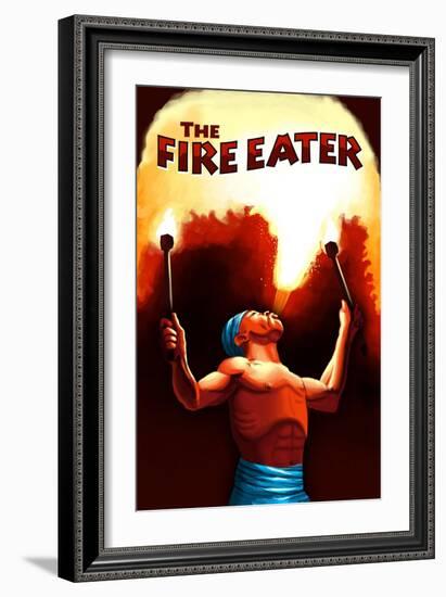 The Fire Eater-Lantern Press-Framed Art Print