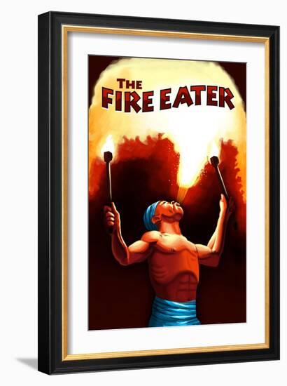 The Fire Eater-Lantern Press-Framed Art Print