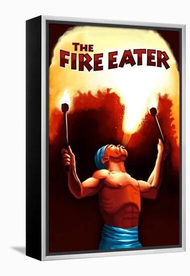 The Fire Eater-Lantern Press-Framed Stretched Canvas