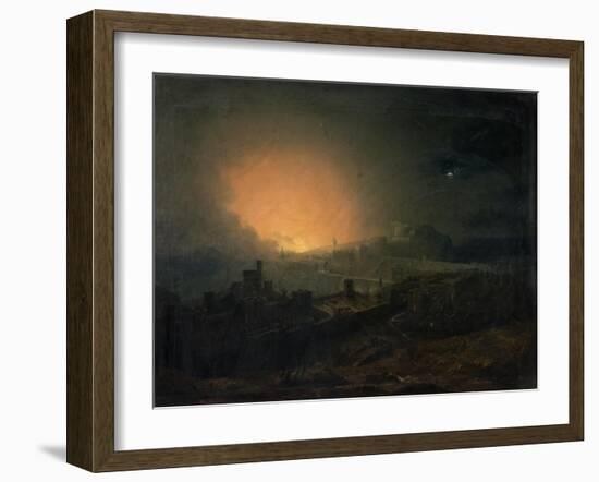 The Fire, Edinburgh-John Martin-Framed Giclee Print