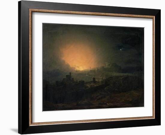 The Fire, Edinburgh-John Martin-Framed Giclee Print