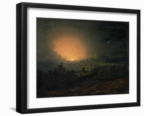 The Fire, Edinburgh-John Martin-Framed Giclee Print