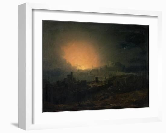 The Fire, Edinburgh-John Martin-Framed Giclee Print