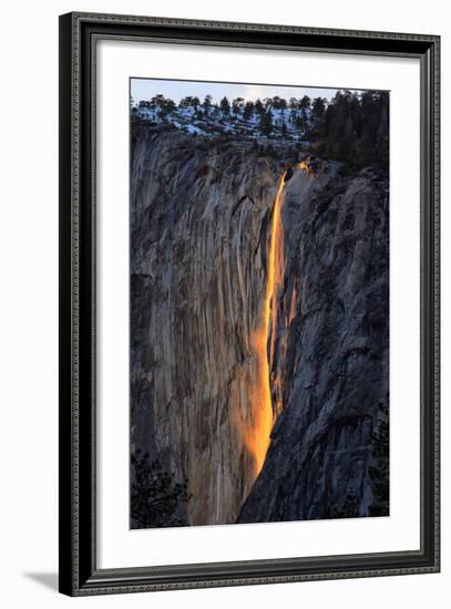 The Fire Falls, Yosemite Horsetail Falls, Firefall, Yosemite National Park-Vincent James-Framed Photographic Print